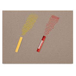 Strathmore Artagain Pads, example of texture with yellow and red pastels