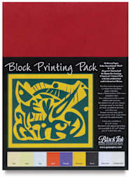 Black Ink Block Printing Pack - 9'' x 12'', Assorted, 45 Sheets
