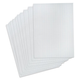 Pacific Arc Gridded Drafting Vellum Pack - 4 x 4 Grid, 18" x 24". Pkg of 10, out of packaging