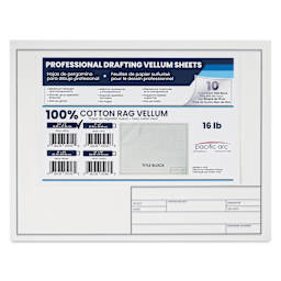 Pacific Arc Drafting Vellum Title Block - White, 8-1/2" x 11", 10 Sheets, in packaging