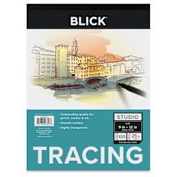 Blick Studio Tracing Paper Pad - 9" x 12", 100 Sheets, front of pad