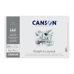 Canson Foundation Graph Pad - 11" x 17", 8" x 8" Grid, 40 Sheets, front cover