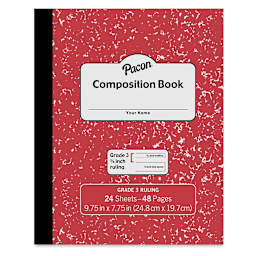 Pacon Primary Composition Notebooks - Front of Red Grade 3 Notebook