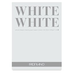 Fabriano Black Black and White White Pads - Top view of White White Pad
