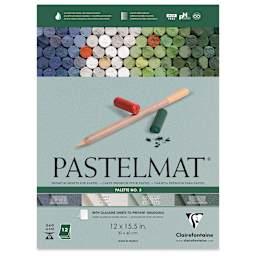 Clairefontaine Pastelmat Pad - 12" x 15-1/2", Palette No. 5, 12 Sheets - front of pad