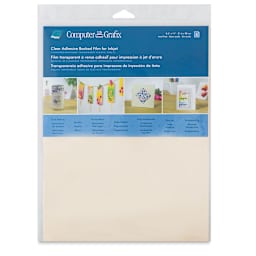Grafix Clear Adhesive Inkjet Film - Pkg of 6, 8-1/2" x 11"