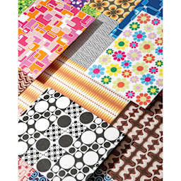Roylco Decorative Papers - 8-1/2" x 11", Retro Pop, 32 Sheets, layered over each other