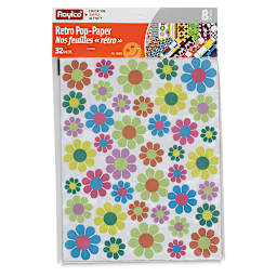 Roylco Decorative Papers - 8-1/2" x 11", Retro Pop, 32 Sheets, packaging