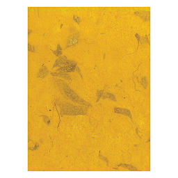 Black Ink Thai Mango Paper - 25" x 37", Mustard