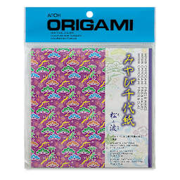 Aitoh Origami Paper Packs - Front of package of Pines and Waves