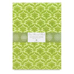 Shizen Handmade Paper by the Pound - Front of 11" x 15" Assorted Designs package with label