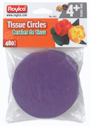 Roylco Tissue Circles - Front of package of 480 assorted colors