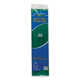 Spectra Deluxe Bleeding Art Tissue - 20" x 30", Emerald, 24 Sheets
