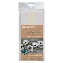 Lia Griffith Crepe Paper - Extra Fine, Double Sided, White and Vanilla, Set of 2 Rolls front of packaging