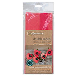 Lia Griffith Crepe Paper - Extra Fine, Strawberry and Tulip Pink, Set of 2 Rolls front of packaging