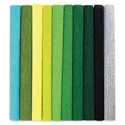 Lia Griffith Crepe Paper - Double-Sided Sheets, Green, Pkg of 2