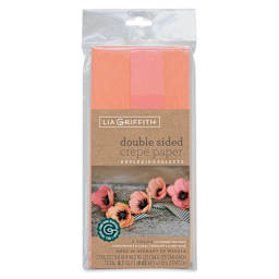 Lia Griffith Crepe Paper - Double-Sided Sheets, Coral, Pkg of 2 front of packaging