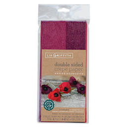 Lia Griffith Crepe Paper - Double-Sided Sheets, Cherry, Pkg of 2 front of packaging