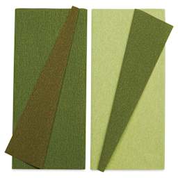 Lia Griffith Crepe Paper - Double-Sided Sheets, Green, Pkg of 2