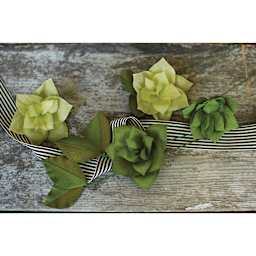 Lia Griffith Crepe Paper - Double-Sided Sheets, Green, Pkg of 2 completed floral project
