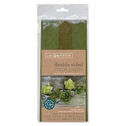 Lia Griffith Crepe Paper - Double-Sided Sheets, Green, Pkg of 2 front of packaging