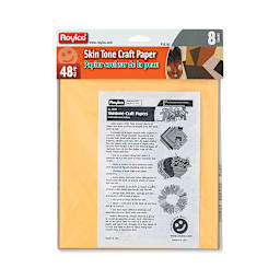 Roylco Skin Tone Craft Paper - 8-1/2" x 11", Pkg of 48 Sheets, packaging