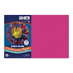 Pacon Tru-Ray Construction Paper - 12" x 18", Dark Pink, 50 Sheets