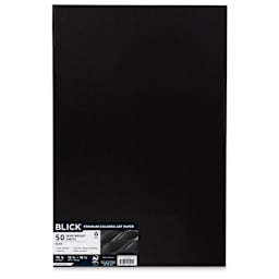 Blick Premium Colored Art Paper - 12" x 18", Black, 50 Sheets, front