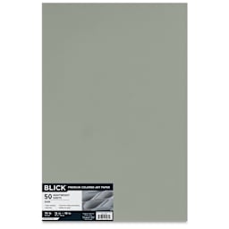 Blick Premium Colored Art Paper - 12" x 18", Silver, 50 Sheets, packaging