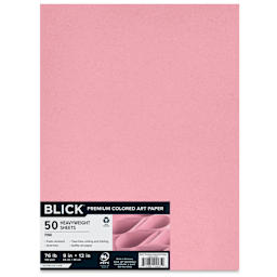 Blick Premium Colored Art Paper - 9" x 12", Pink, 50 Sheets