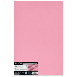 Blick Premium Colored Art Paper - 12" x 18", Pink, 50 Sheets