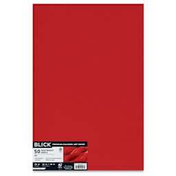 Blick Premium Colored Art Paper - 12" x 18", Red, 50 Sheets
