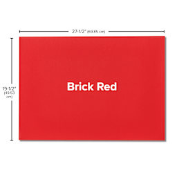 Blick Premium Colored Art Paper - 19-1/2" x 27-1/2", Brick Red, Single Sheet, dimensions