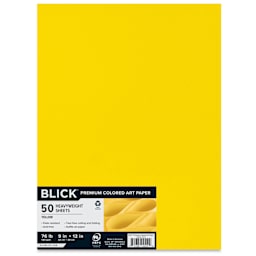 Blick Premium Colored Art Paper - 9" x 12", Yellow, 50 Sheets