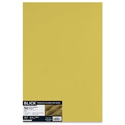 Blick Premium Colored Art Paper - 12" x 18", Gold, 50 Sheets, front of packaging