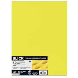Blick Premium Colored Art Paper - 9" x 12", Lemon Yellow, 50 Sheets