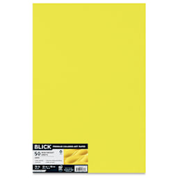 Blick Premium Colored Art Paper - 12" x 18", Lemon Yellow, 50 Sheets