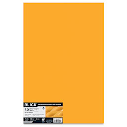 Blick Premium Colored Art Paper - 12" x 18", Yellow Orange, 50 Sheets
