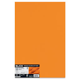 Blick Premium Colored Art Paper - 12" x 18", Orange, 50 Sheets