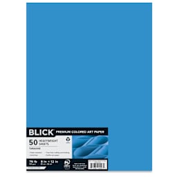Blick Premium Colored Art Paper - 9" x 12", Turquoise, 50 Sheets