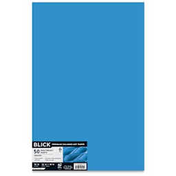 Blick Premium Colored Art Paper - 12" x 18", Turquoise, 50 Sheets