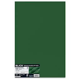 Blick Premium Colored Art Paper - 12" x 18", Dark Green, 50 Sheets, front