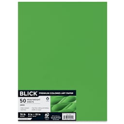 Blick Premium Colored Art Paper - 9" x 12", Green, 50 Sheets, front