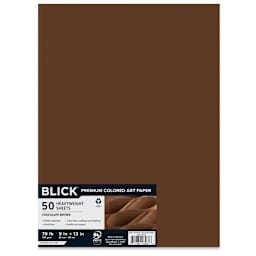 Blick Premium Colored Art Paper - 9" x 12", Chocolate Brown, 50 Sheets, front