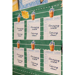 Fadeless Schoolgirl Style Bulletin Paper - Green, Handwriting Practice, 47-1/4" x 25' Roll, bulletin hung in classroom