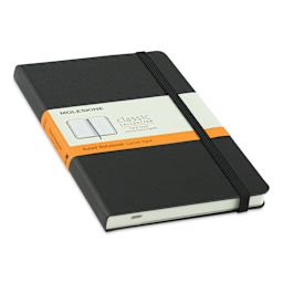Moleskine Classic Hardcover Notebook - Black, Ruled, 6-7/8" x 4-1/2" (side view)