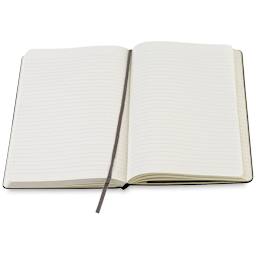 Moleskine Classic Hardcover Notebook - Black, Ruled, 8-1/4'' x 5'' open