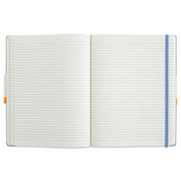 Moleskine Classic Hardcover Notebook - Hydrangea, Ruled, 9-3/4" x 7-1/2" (open to show paper)