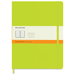 Moleskine Classic Hardcover Notebook - Lemon Green, Ruled, 9-3/4" x 7-1/2", front cover