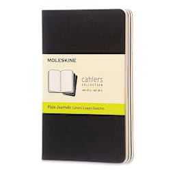 Moleskine Cahier Journals - 5-1/2'' x 3-1/2'', Blank, Black, Pkg of 3